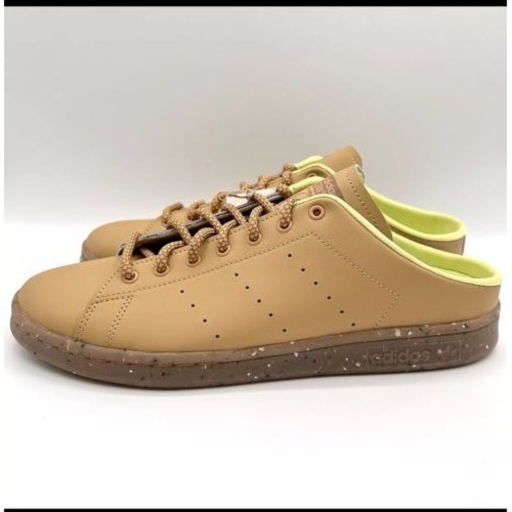 Adidas Stan Smith Plant And Grow GY9666 Mens 9 Mules Golden Beige Slip-On Shoes